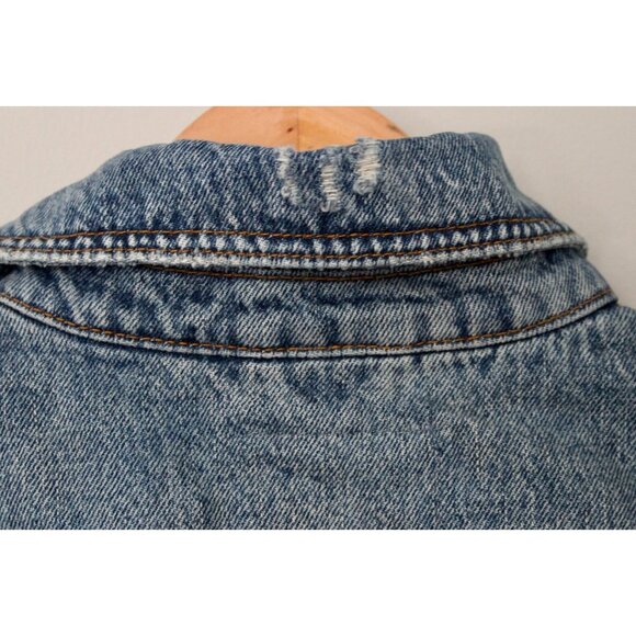 FREE PEOPLE We The FREE Jolene Trucker Oversized Denim Jean Jacket, Size XS - Picture 10 of 15
